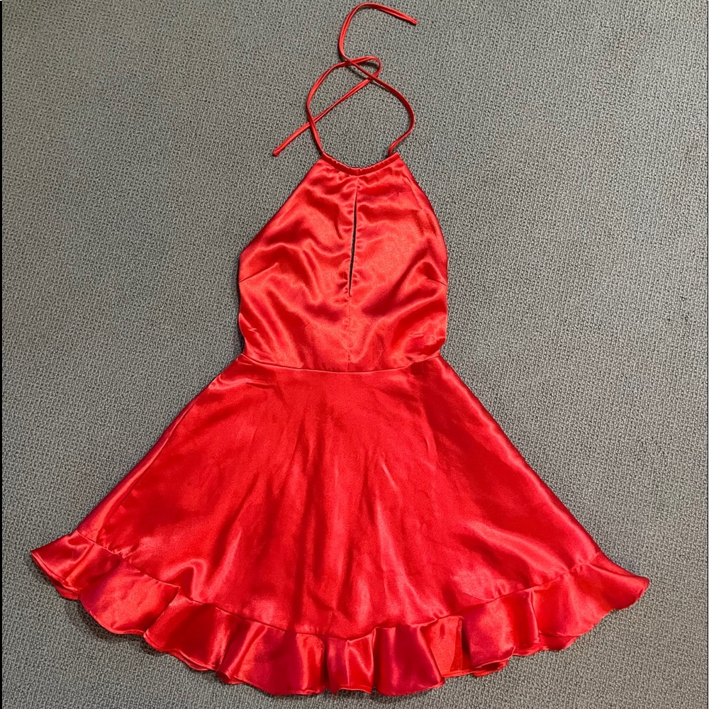 Red party dress - size small.  Worn once.